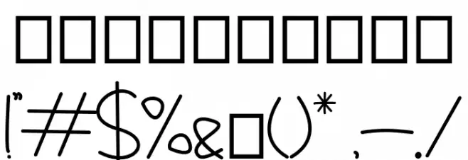 Shintelline Font OTHER CHARS