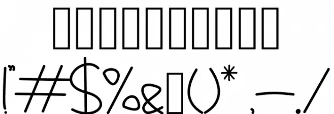 Shintelline Font OTHER CHARS