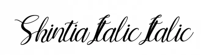 Shintia Italic Italic  नि: शुल्क फ़ॉन्ट्स डाउनलोड