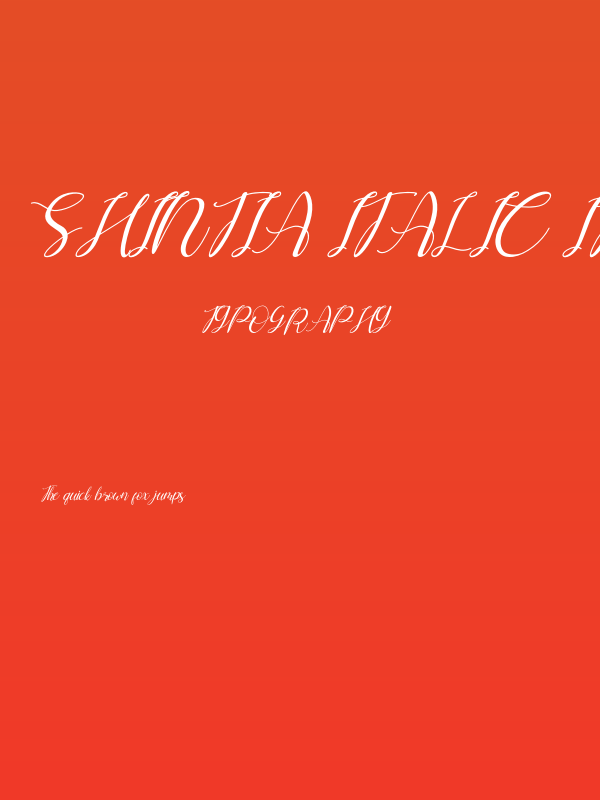 Shintia Italic Italic Poster