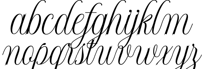 ShintosaScript Font LOWERCASE