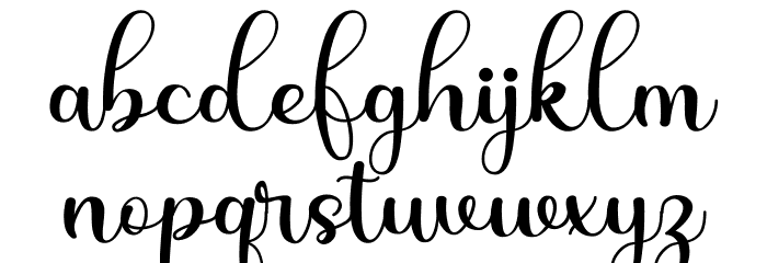 Shiny Aisyah Font LOWERCASE