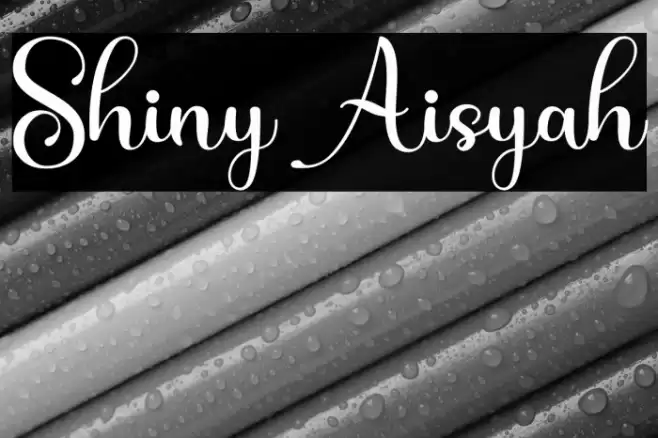 Shiny Aisyah Font examples