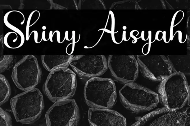 Shiny Aisyah Font examples