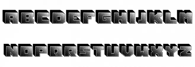 Shiny Blocks Less Gloss Regular Schriftart Groß