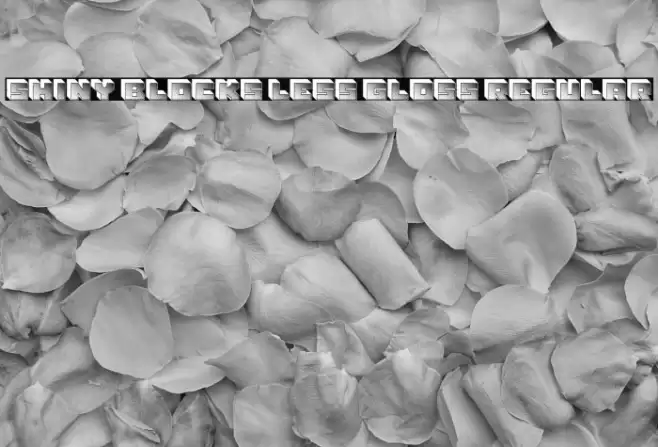 Shiny Blocks Less Gloss Regular Font examples