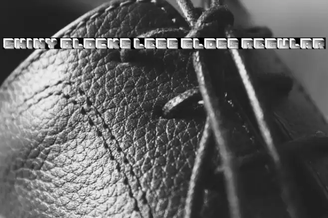 Shiny Blocks Less Gloss Regular Font examples