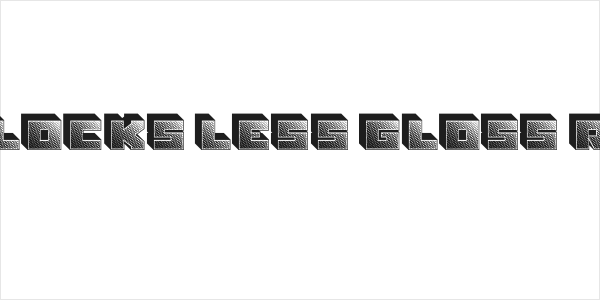 Shiny Blocks Less Gloss Regular Logo
