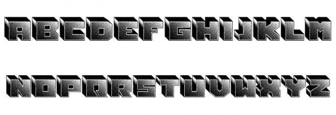 Shiny Blocks Regular Caratteri MAIUSCOLE