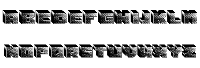 Shiny Blocks Regular Font LOWERCASE