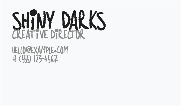 Shiny Darks Business Card