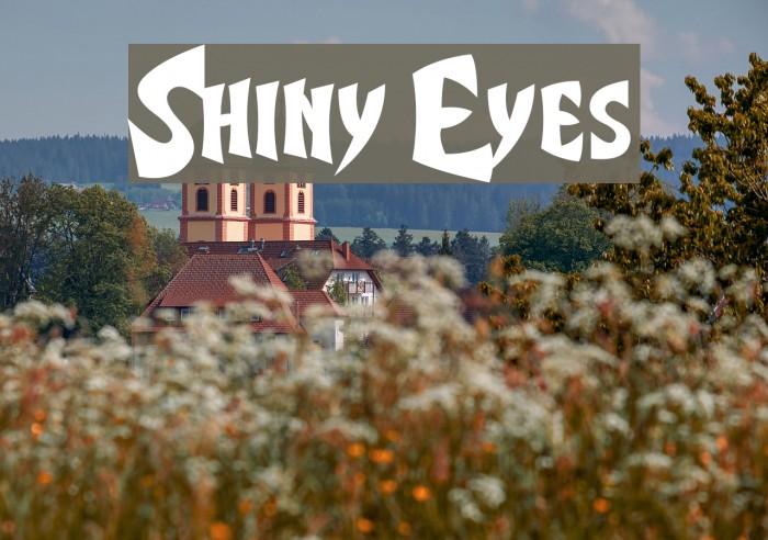 Shiny Eyes Font examples