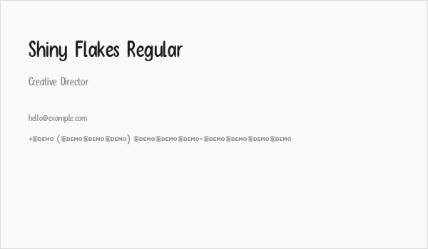 Shiny Flakes Regular Business Card