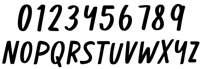 Shiny Marker Font OTHER CHARS