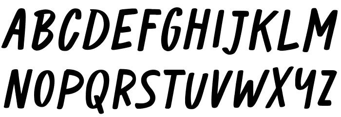 Shiny Marker Font UPPERCASE