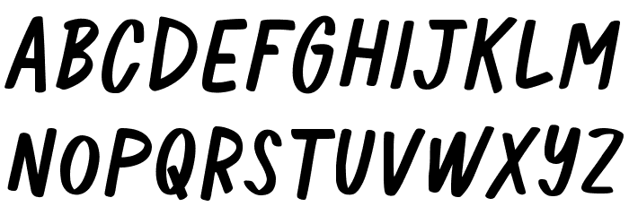 Shiny Marker Font LOWERCASE