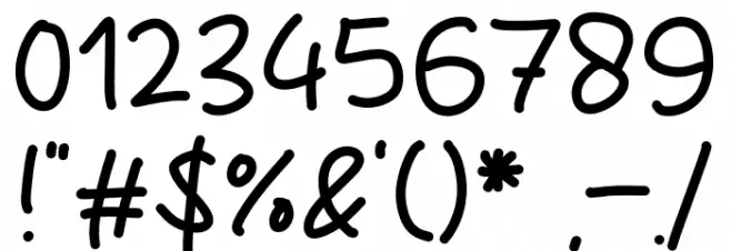 Shiny Retina Font OTHER CHARS