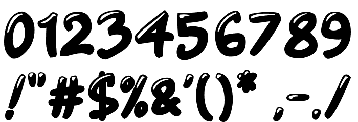 Shiny Signature Font OTHER CHARS
