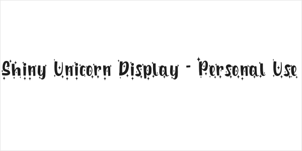 Shiny Unicorn Display - Personal Use Logo