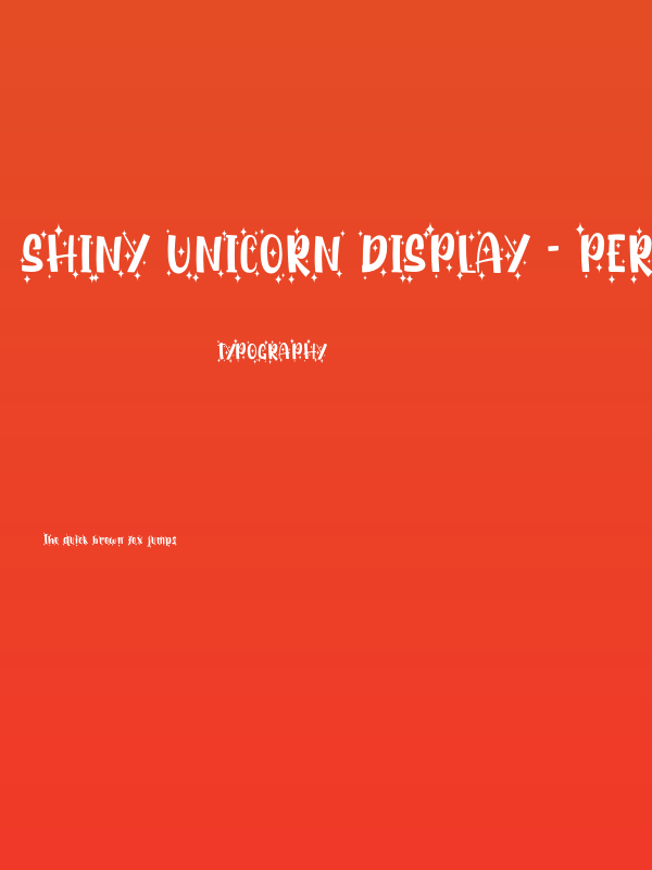 Shiny Unicorn Display - Personal Use Poster
