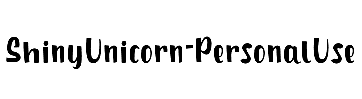 Shiny Unicorn - Personal Use  नि: शुल्क फ़ॉन्ट्स डाउनलोड