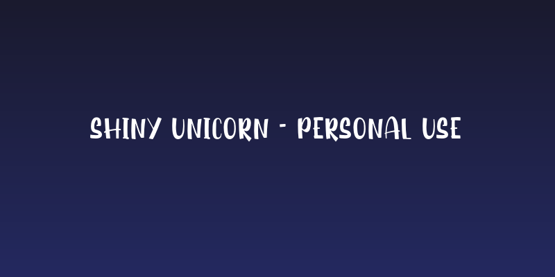 Shiny Unicorn - Personal Use Social Header