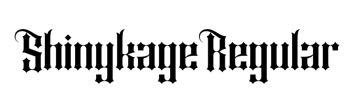 Shiny kage Regular  font caratteri gratis