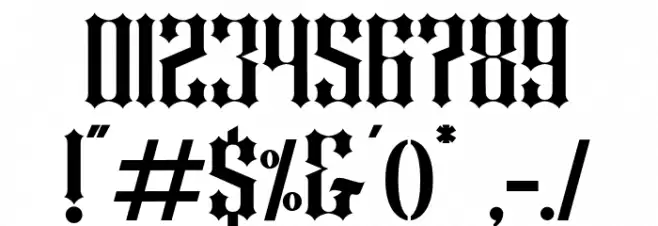 Shiny kage Regular Font OTHER CHARS