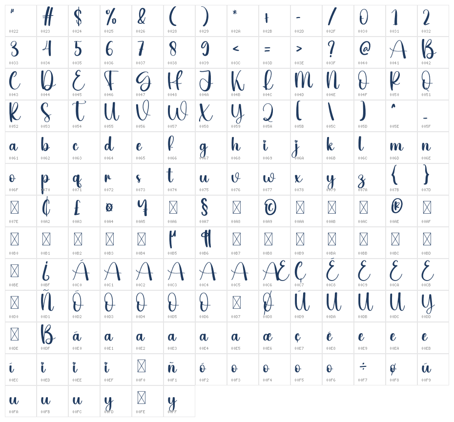 Shiny Character Map