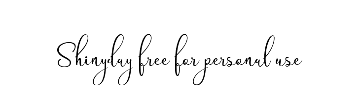 Shinyday free for personal use  नि: शुल्क फ़ॉन्ट्स डाउनलोड