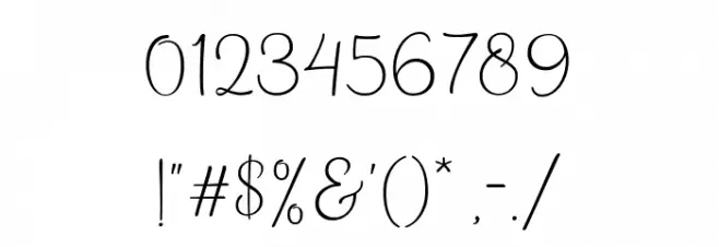 Shinyday free for personal use Font OTHER CHARS