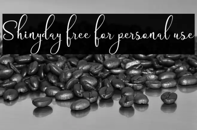 Shinyday free for personal use Font examples