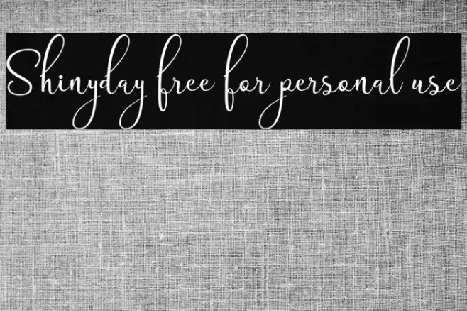 Shinyday free for personal use Font examples