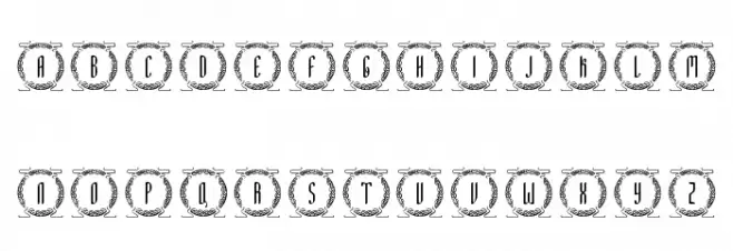 Shion Chinese Monogram Schriftart Groß