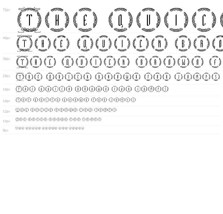 Shion Chinese Monogram Waterfall