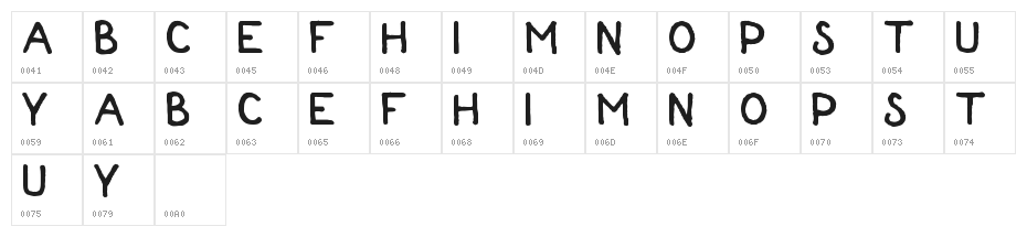 Shipmates by Out Of Step Font Company Character Map