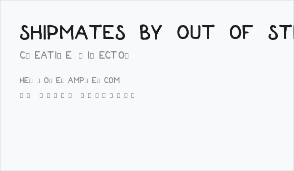 Shipmates by Out Of Step Font Company Business Card