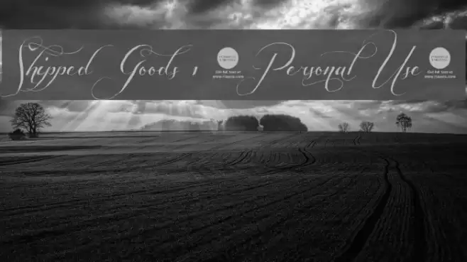 Shipped Goods 1 [Personal Use] Font examples