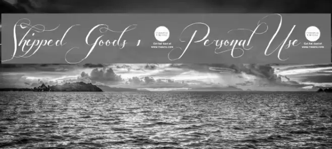 Shipped Goods 1 [Personal Use] Font examples