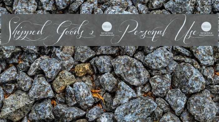 Shipped Goods 2 [Personal Use] Example 1