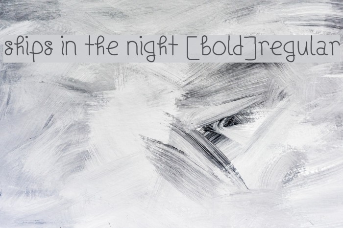 Ships In The Night [Bold]Regular Example 2