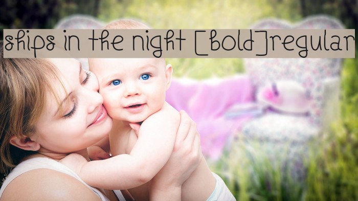 Ships In The Night [Bold]Regular Example 3