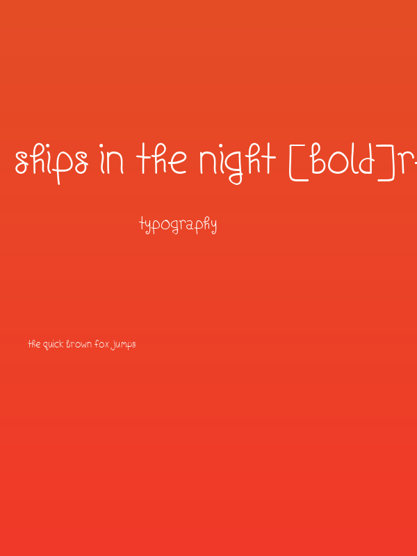 Ships In The Night [Bold]Regular Poster