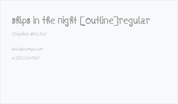 Ships In The Night [Outline]Regular Business Card