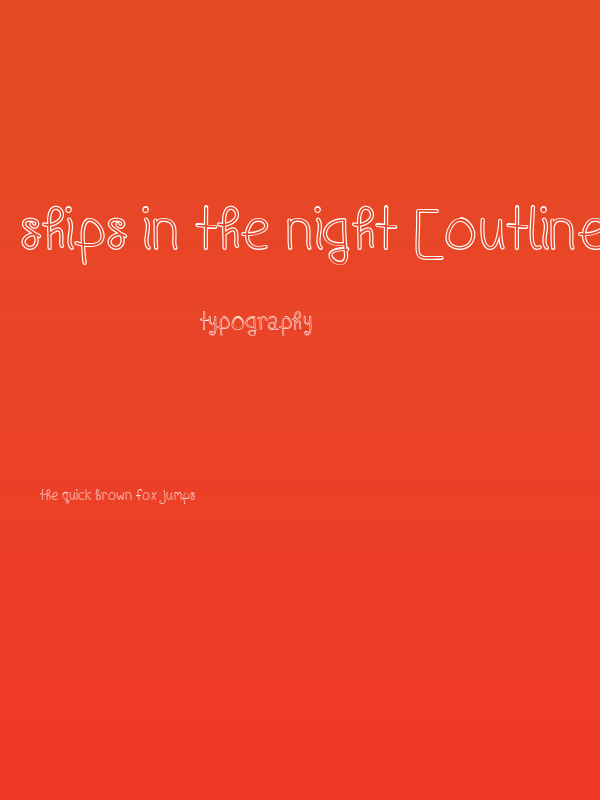 Ships In The Night [Outline]Regular Poster