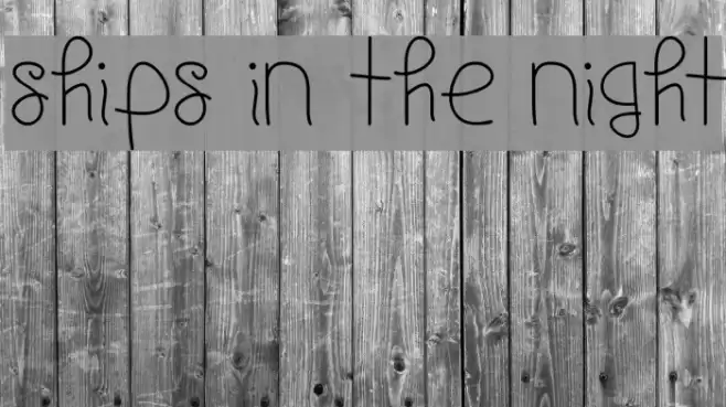 Ships In The Night Font examples