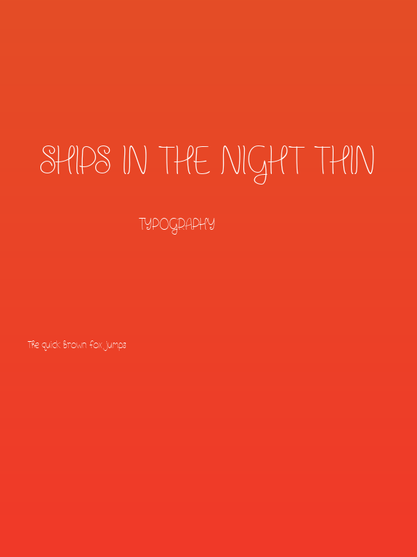 Ships in the Night Thin Poster