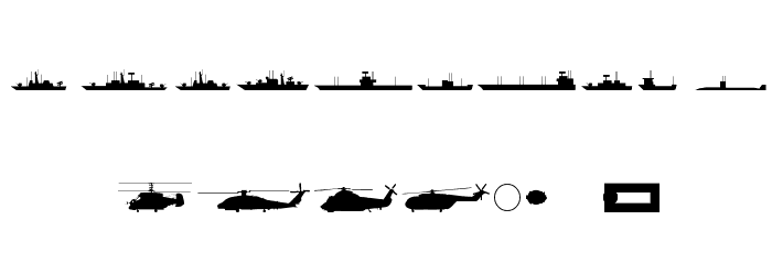 Ships Font OTHER CHARS