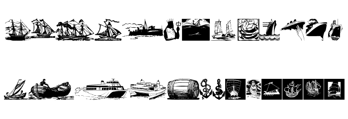 ShipsNBoats Font LOWERCASE