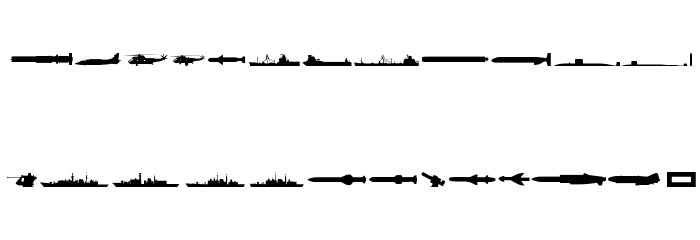 Ships Font LOWERCASE